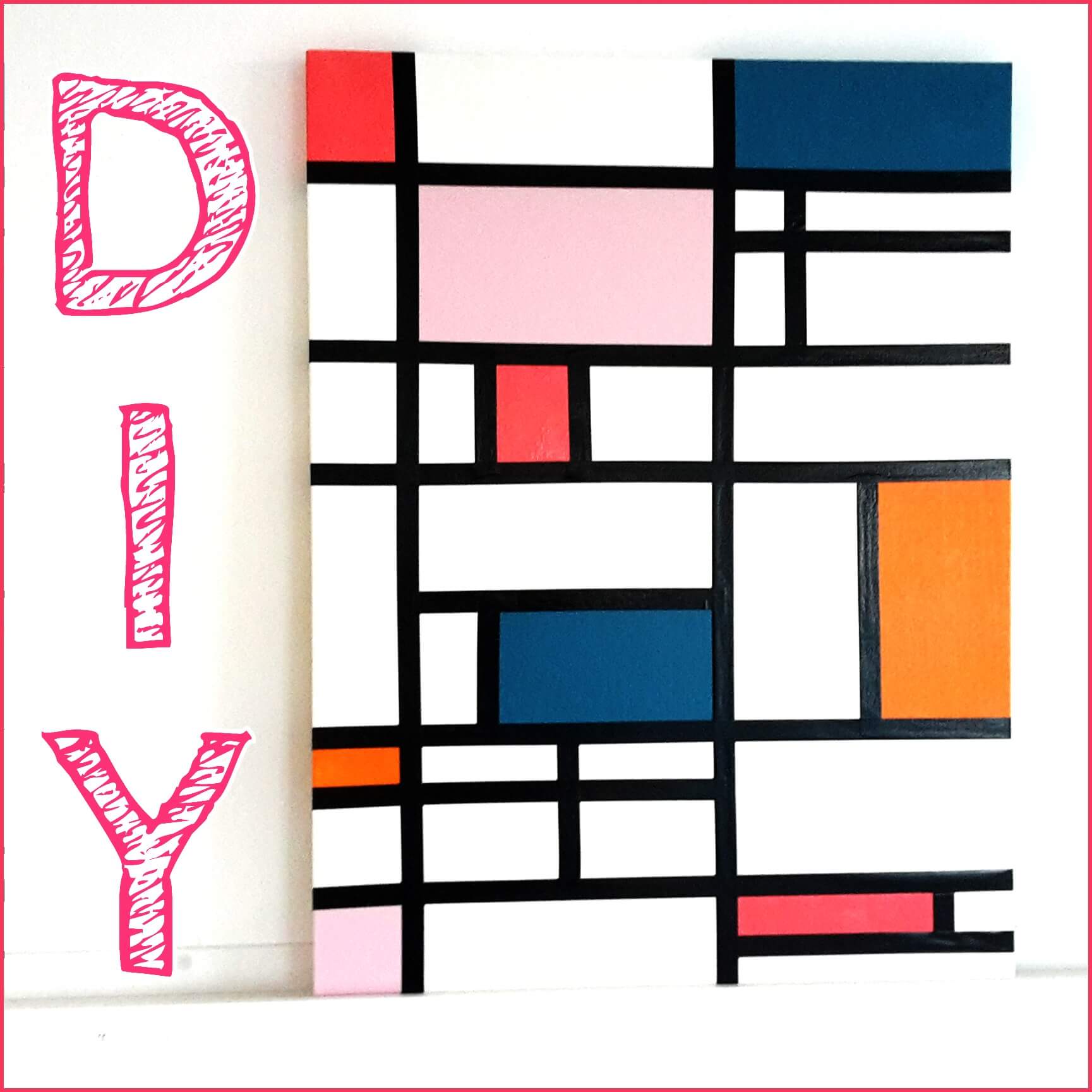 Oxideren De layout voorkant DIY: Mondriaan schilderij maken in jullie favoriete kleuren - Leuk met kids  Leuk met kids