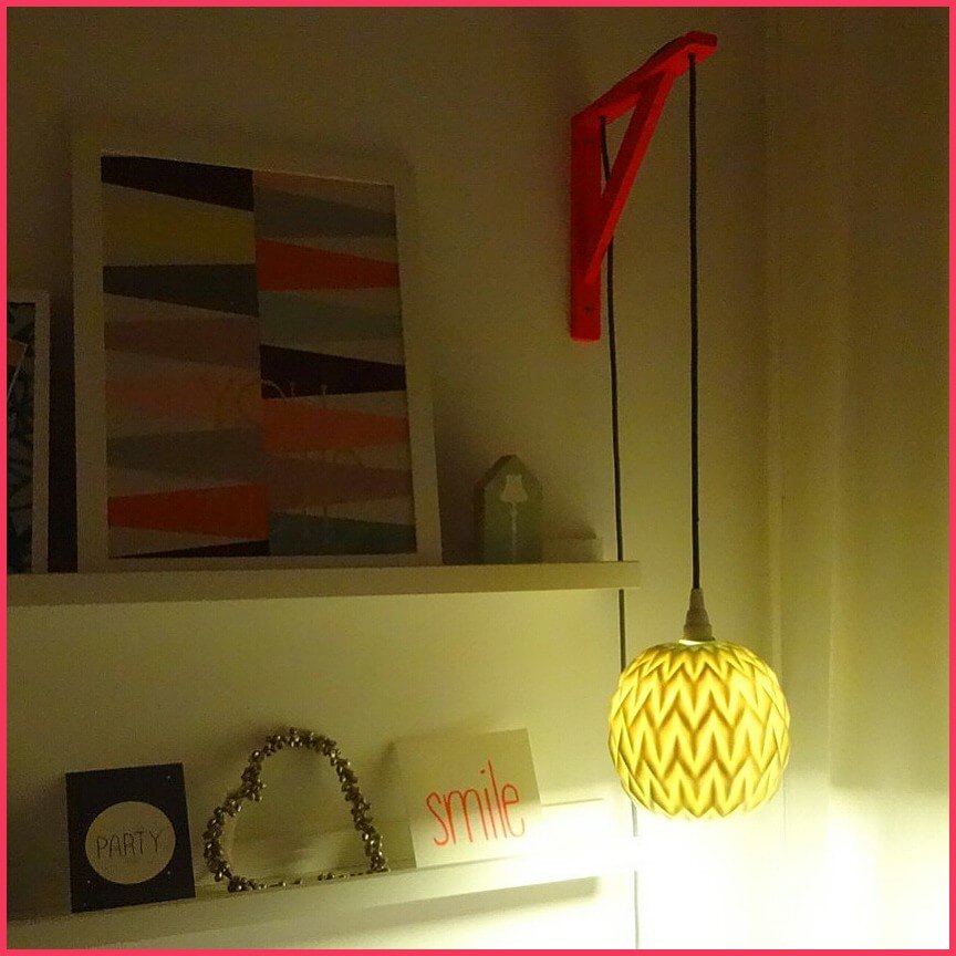 DIY muurbeugel voor een lamp Leuk met kids