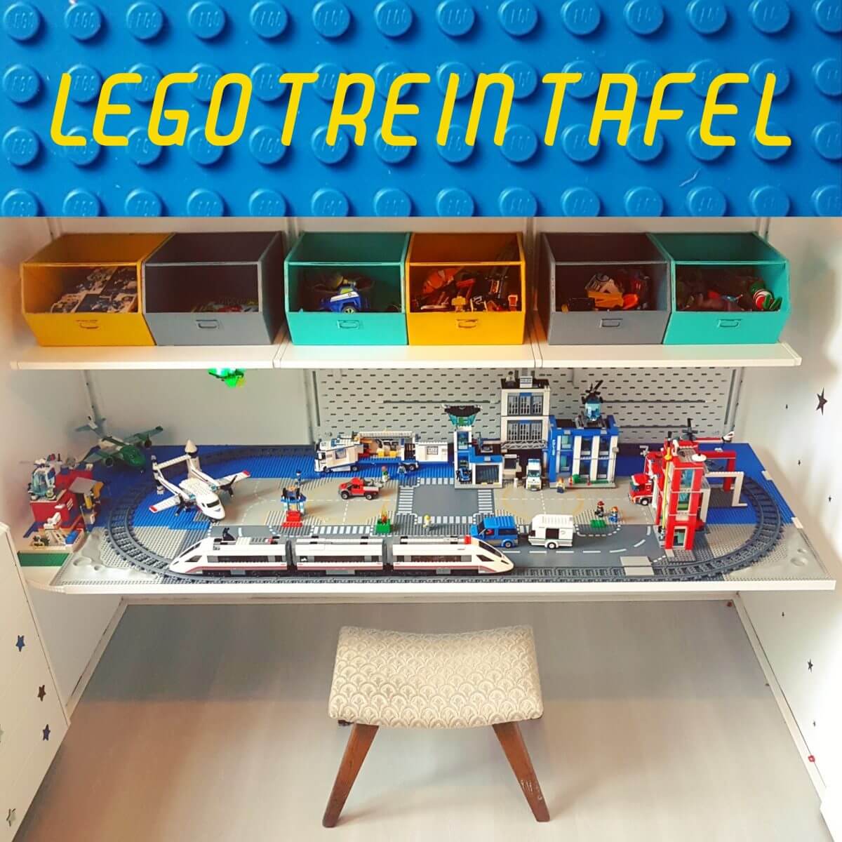 DIY: zelfgemaakte LEGO City bureau - Leuk met kids