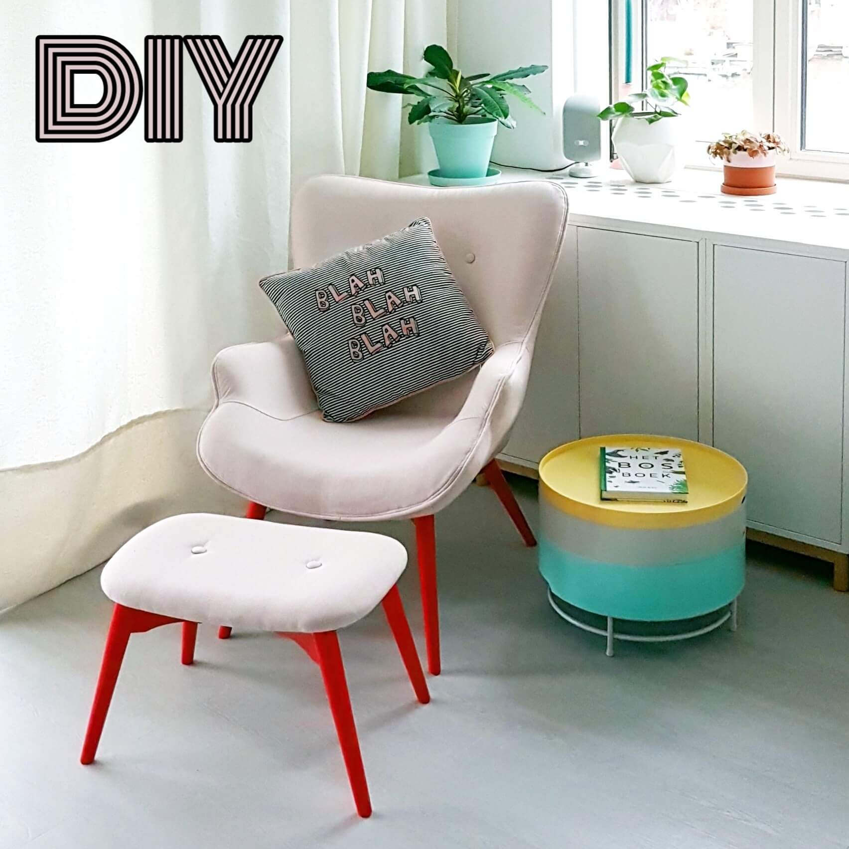 Uitsteken Elektronisch meubilair DIY: kleurrijke loungestoel voor de woonkamer, kinderkamer of babykamer -  Leuk met kids Leuk met kids
