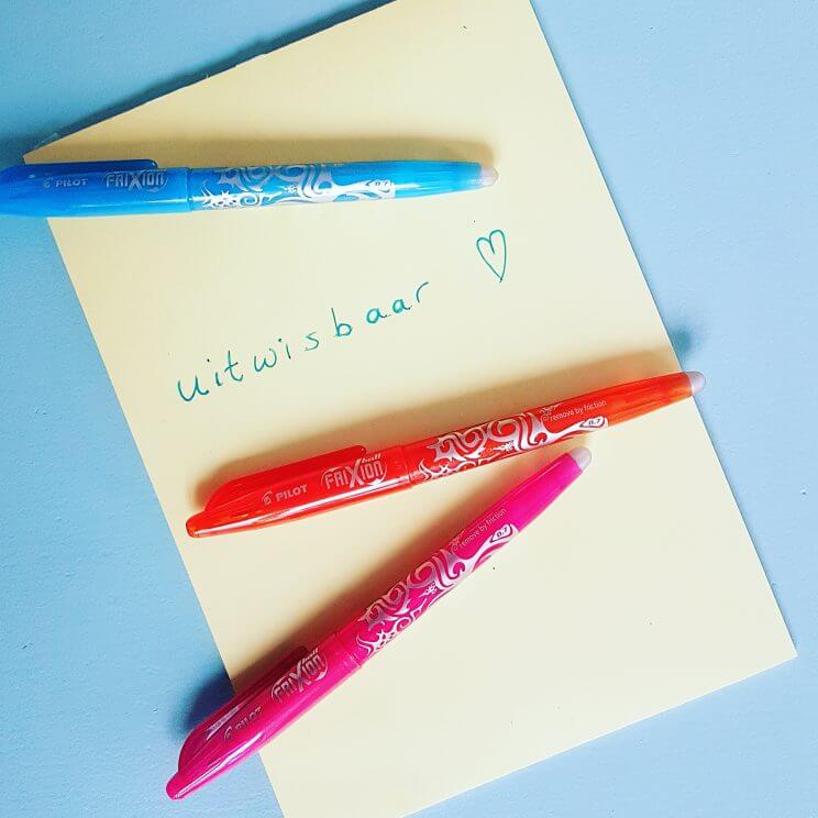 verontreiniging prachtig klinker Ideaal: uitwisbare pen van Frixion in vrolijke kleurtjes - Leuk met kids  Leuk met kids