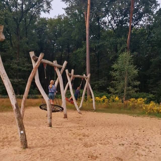 De speeltuin bij het bezoekerscentrum van Nationaal Park de Hoge Veluwe.