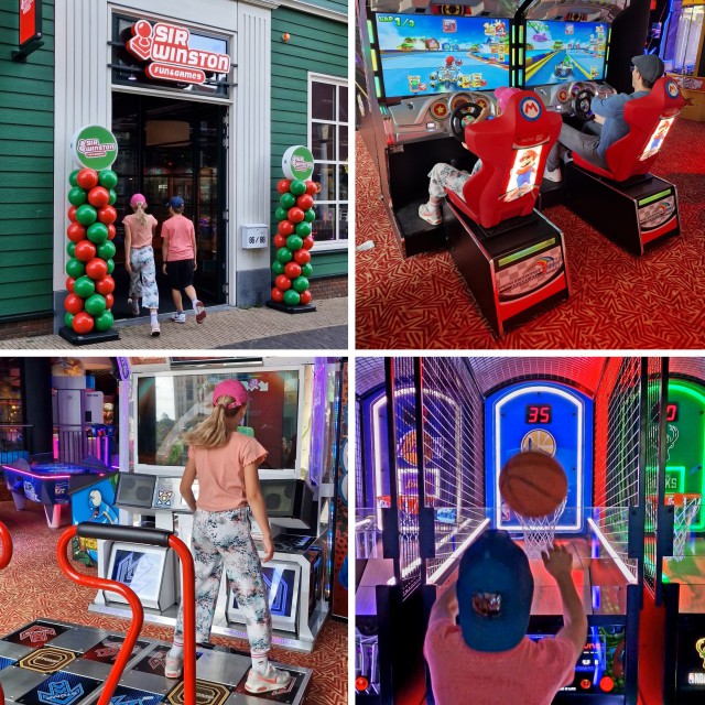 Sir Winston Fun & Games zit op verschillende plekken, maar ook in het centrum van Zaandam, naast het station. Er zijn allerlei verschillende games, zoals behendigheidsspellen en klassieke arcade games. En hou je nou zelf niet zo van gamen, dan ga je lekker shoppen, terwijl partner en kids zich vermaken.