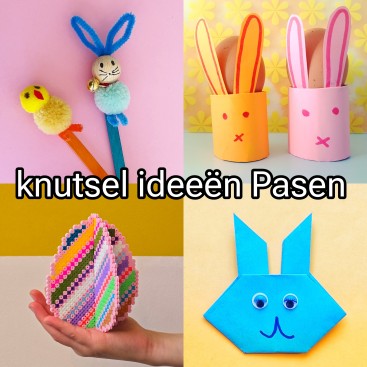 Knutselen voor Pasen: de leukste ideeën. Pasen en de lente zijn altijd een goede reden om te knutselen met kinderen. Een paashaas, paaskuiken, lammetjes, paaseieren en nog veel meer leuks. Met gekleurd papier, strijkkralen, pijpenragers, stempels, zoutdeeg, wc rolletjes en andere materialen. Zowel makkelijke ideeën om te knutselen voor Pasen met peuters en kleuters, als moeilijkere tips voor oudere kinderen en tieners.